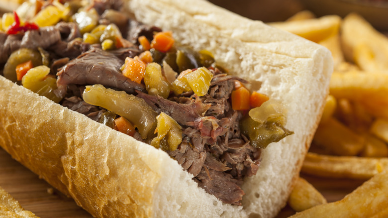 Italian beef sandwich