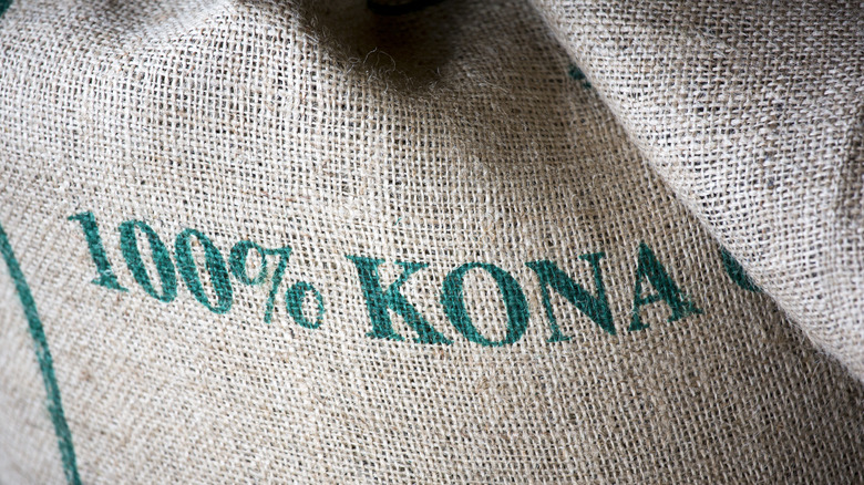 100% Kona coffee bag