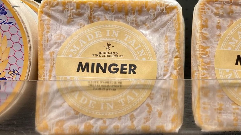 Block of the Minger wrapped cheese