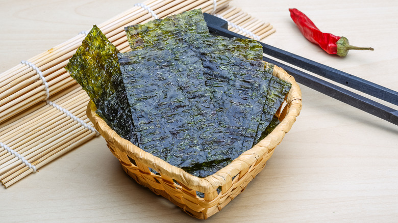 bowl of nori sheets