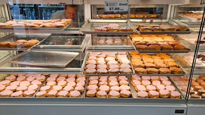 Donuts in a bakery