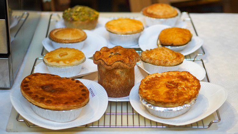 Selection of pies at the British Pie Awards