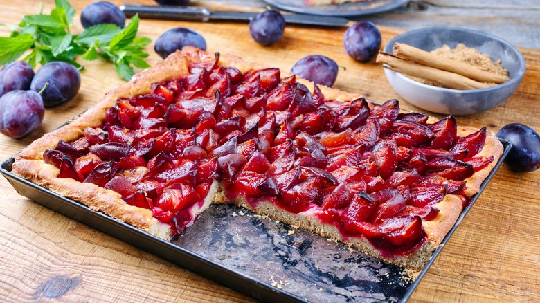 cake with a strawberry topping