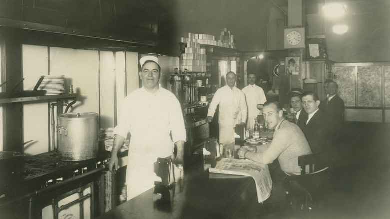 An historical diner kitchen.