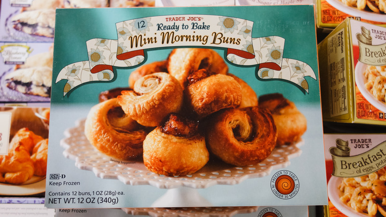 a box of trader joe's mini morning buns