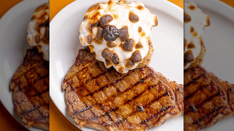 Ribeye steak and sweet potato