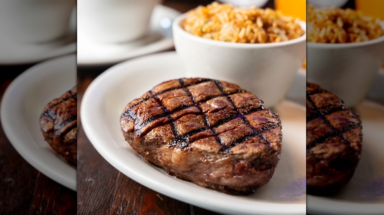 Steak with grill marks