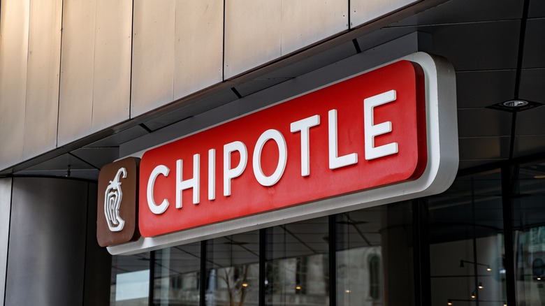 a chipotle store sign