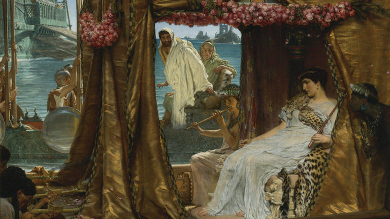 Cleopatra on her golden barge