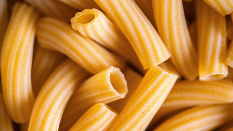 Dried rigatoni pasta