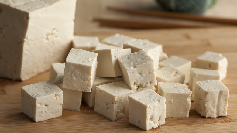 cubed tofu