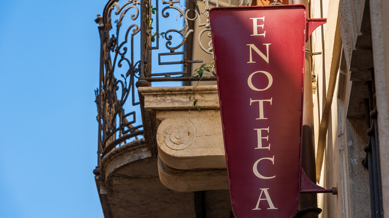 Italian enoteca sign