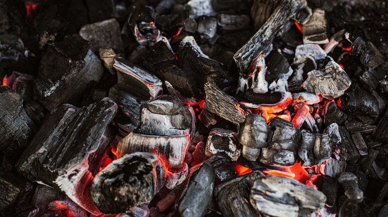 Charcoal embers