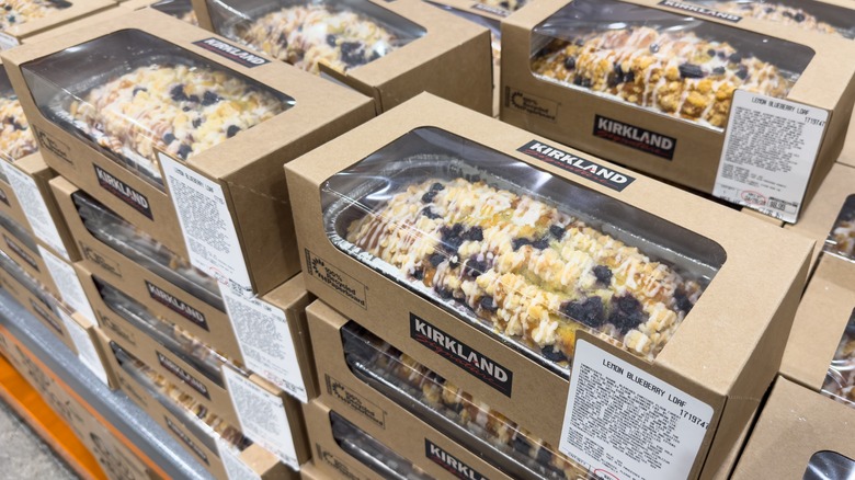 Costco loaf cakes in boxes