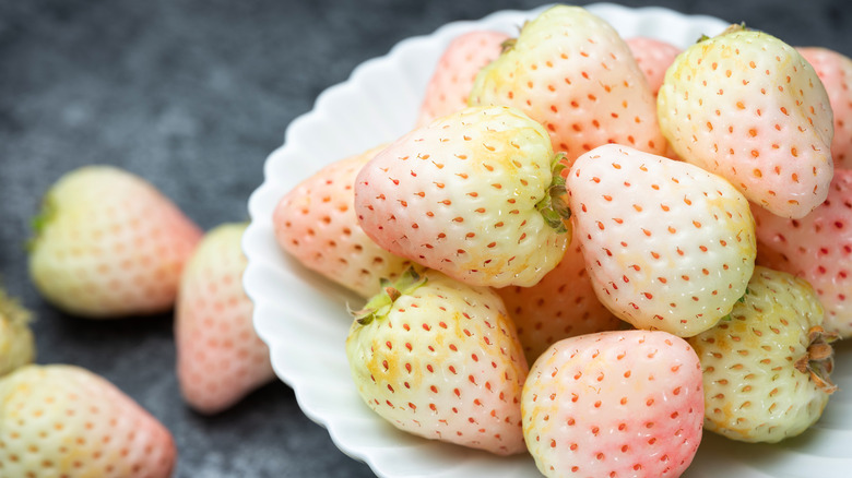 bowl of pineberries