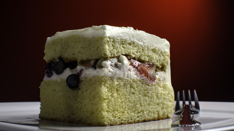 Berry Chantilly cake slice