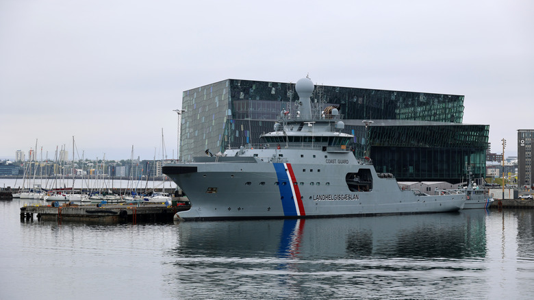docked Icelandic Coast Guard boat