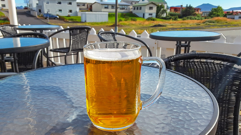 A mug of beer in Iceland