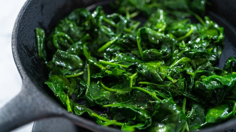 Sautéed fresh spinach