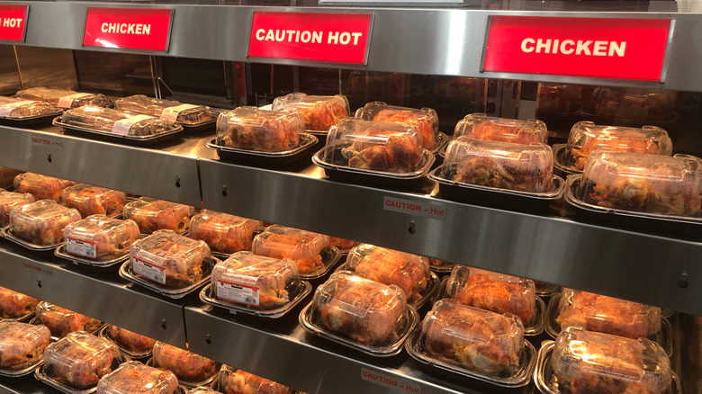 Costco rotisserie chicken in plastic containers