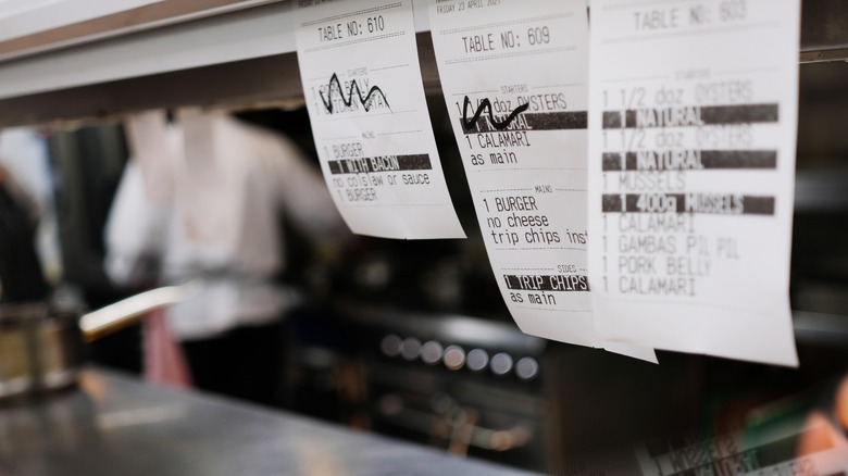 Multiple ticket orders in kitchen