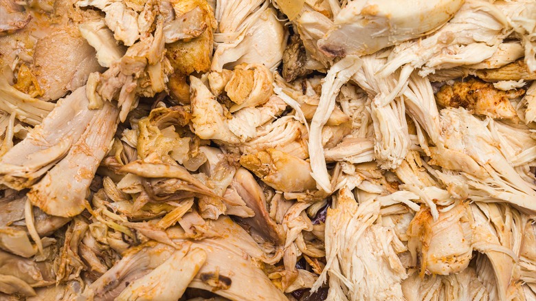 shredded chicken meat