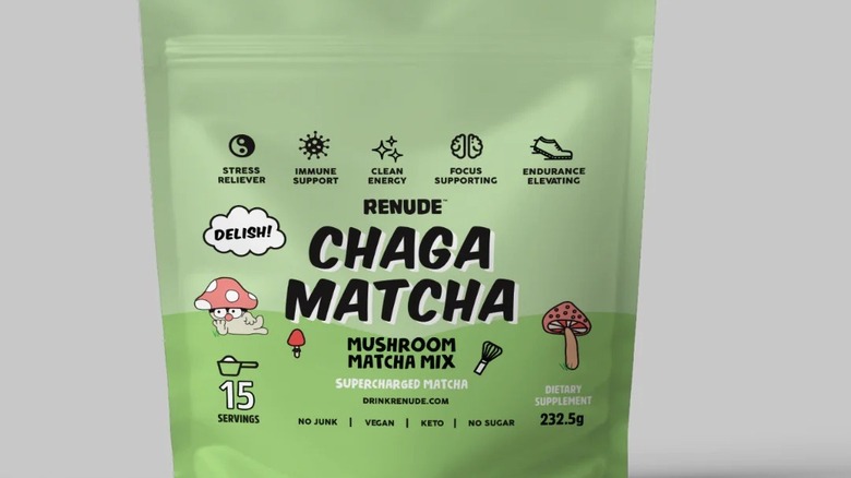 Green bag of Chaga Matcha