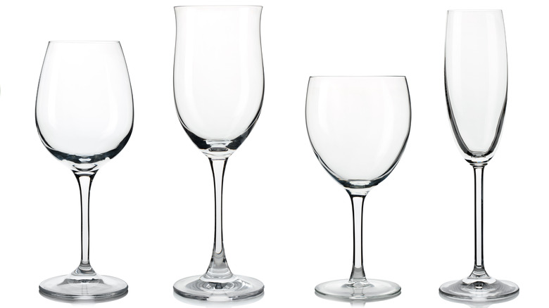 Assorted wine glasses