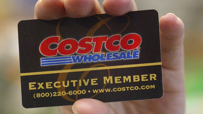 Closeup of Costco executive membership card