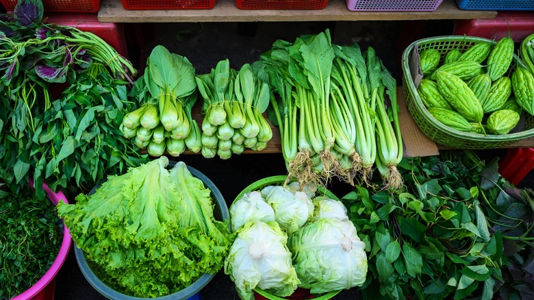 Variety of green vegetables