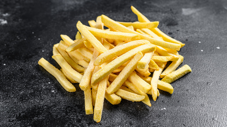 Small pile of frozen french fries