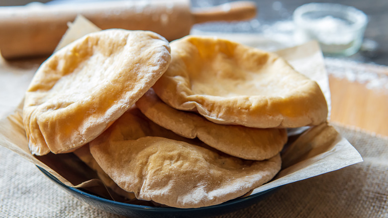 Homemade gluten-free pita bread