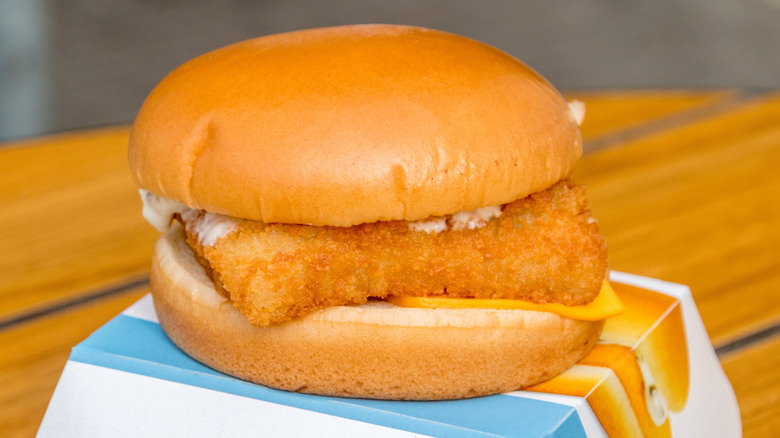 A Filet-O-Fish sandwich from McDonald's