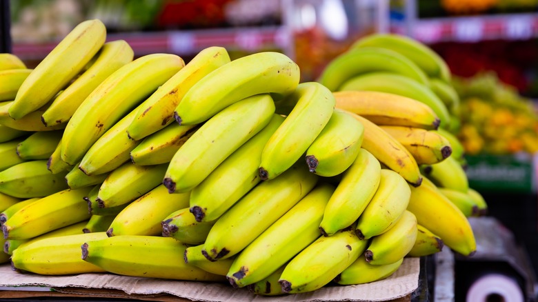 Bananas in grocery store