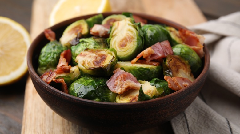 Brussels sprouts and bacon