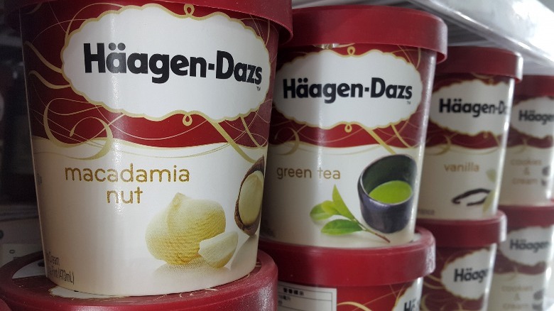 Pints of Haagen-Dazs ice cream