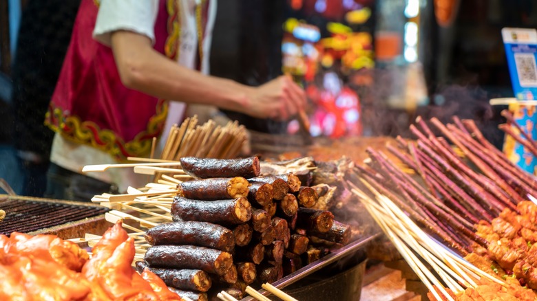 Barbecue food stall