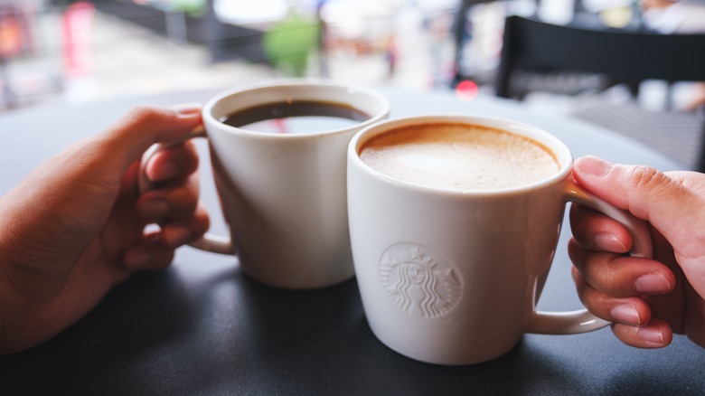 Starbucks drinks in mugs