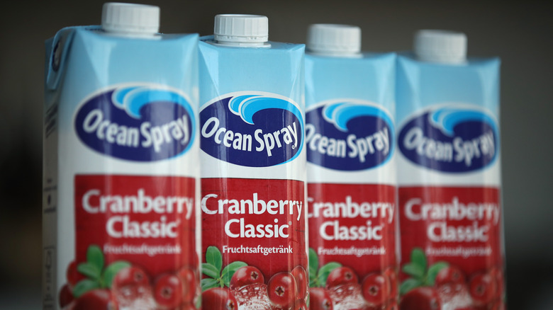 bottles of Ocean Spray classic cranberry juice