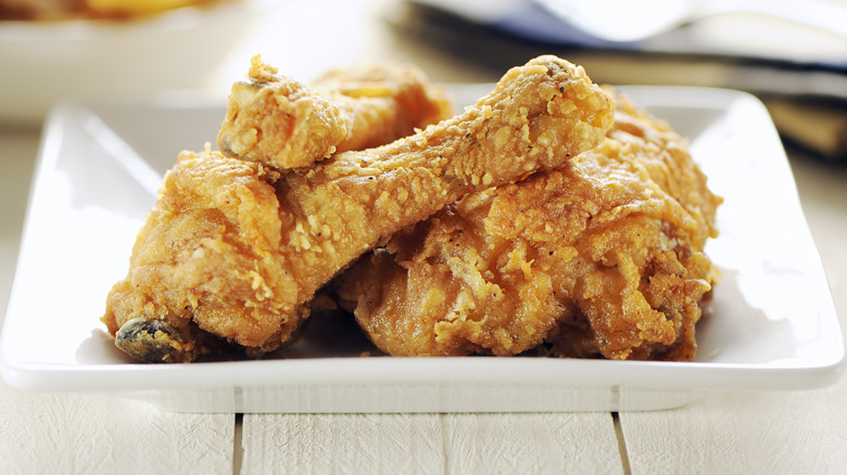 Fried chicken pieces