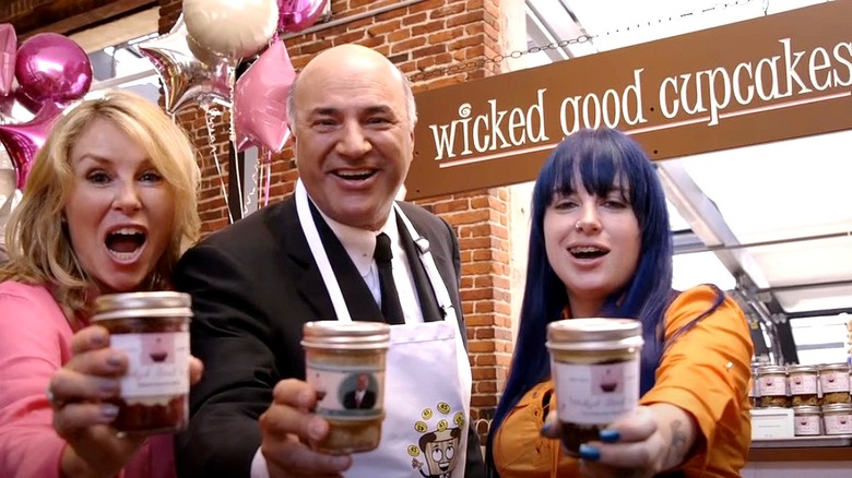 Wicked Good Cupcakes founders with Kevin O'Leary 