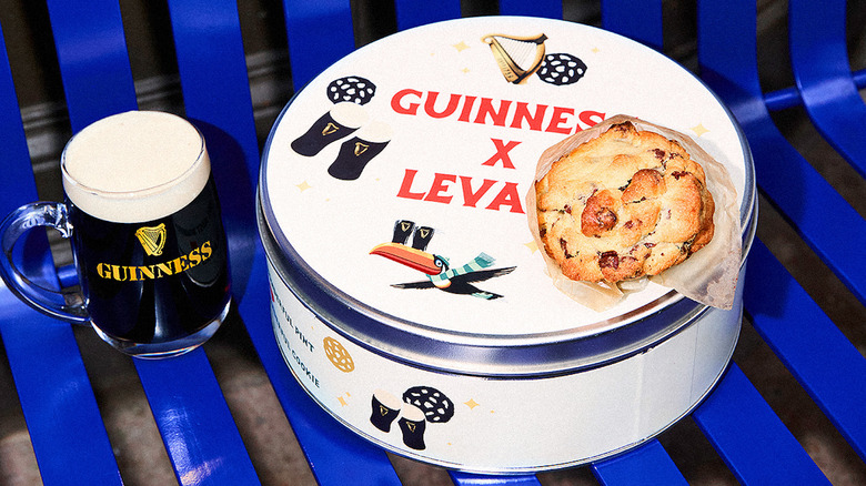 Guinness and Levain Bakery cookie tin