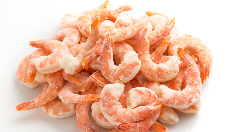 Frozen peeled shrimp