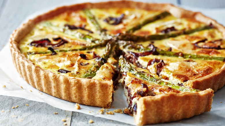 Asparagus quiche