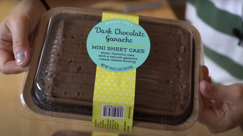 Trader Joe's Dark Chocolate Ganache mini sheet cake