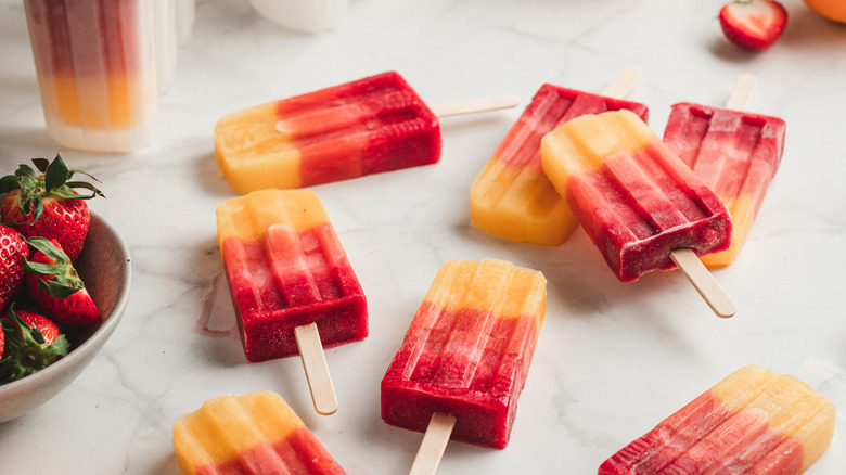 popsicles on a counter