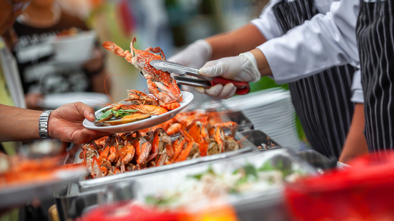 seafood at buffet