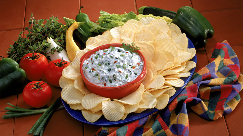 potato chips and dip