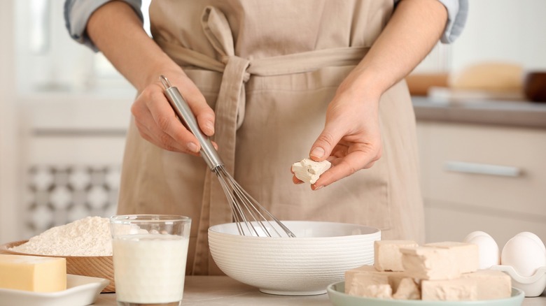 Stirring baking ingredients