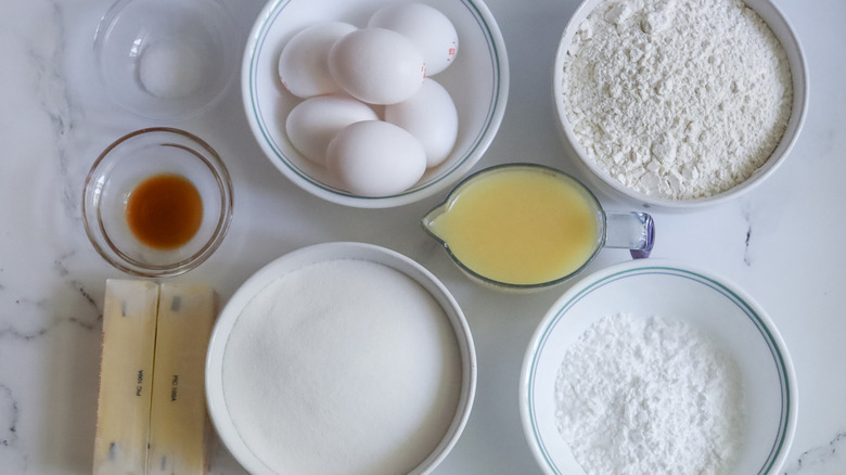 ingredients for yuzu bars